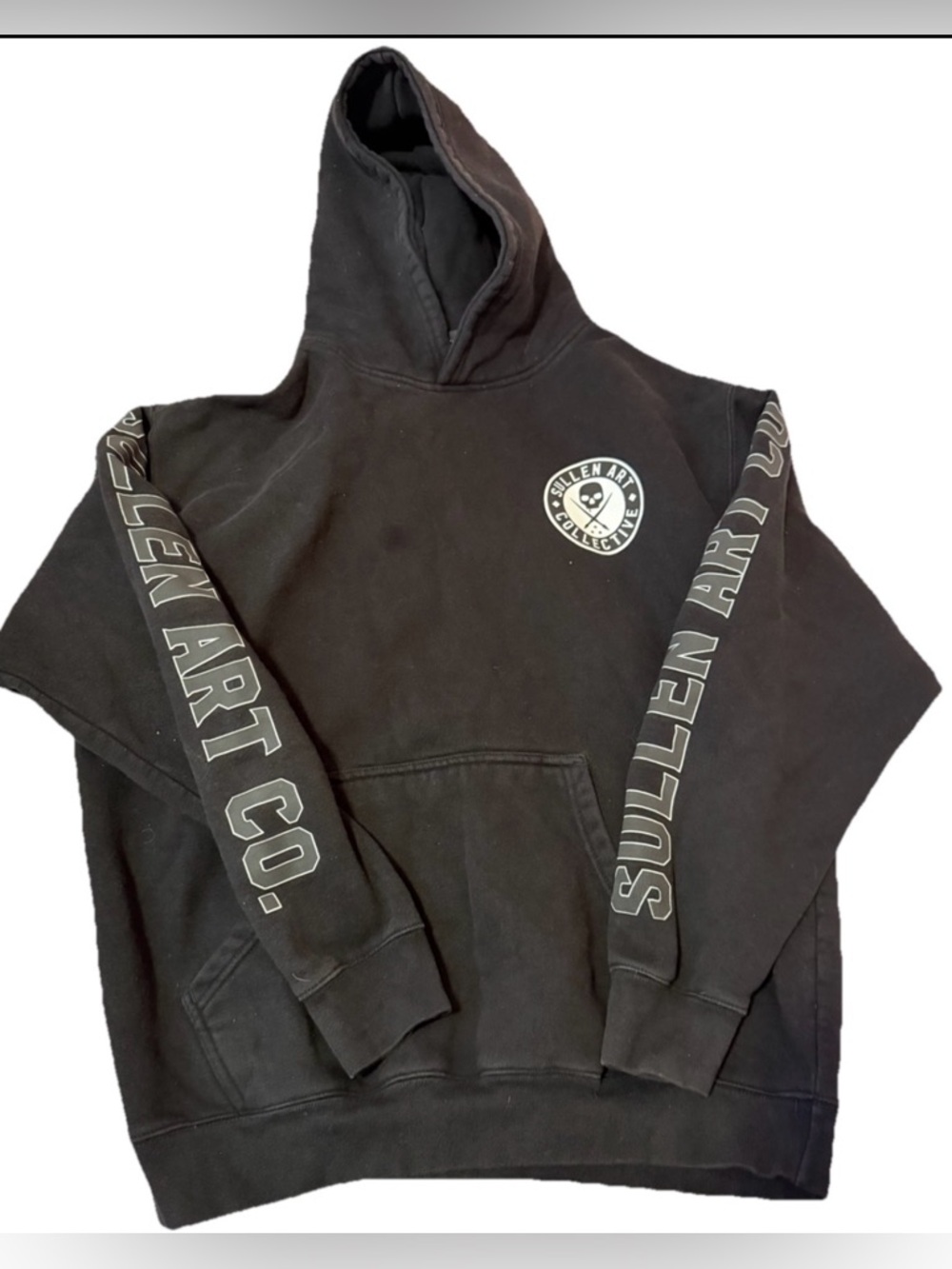 Sullen Art Collection Hoodie Mens L Black Graphic Skull Sweatshirt